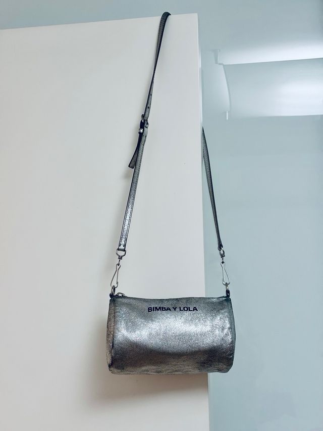 Bolso Bimba y Lola piel color plata