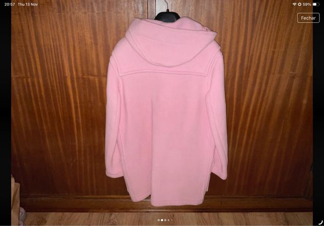 Dufflecoat Rosa 70% Lã