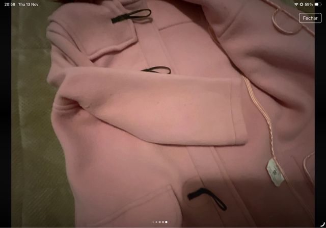 Dufflecoat Rosa 70% Lã