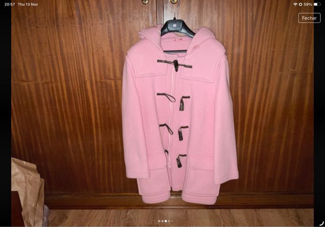 Dufflecoat Rosa 70% Lã
