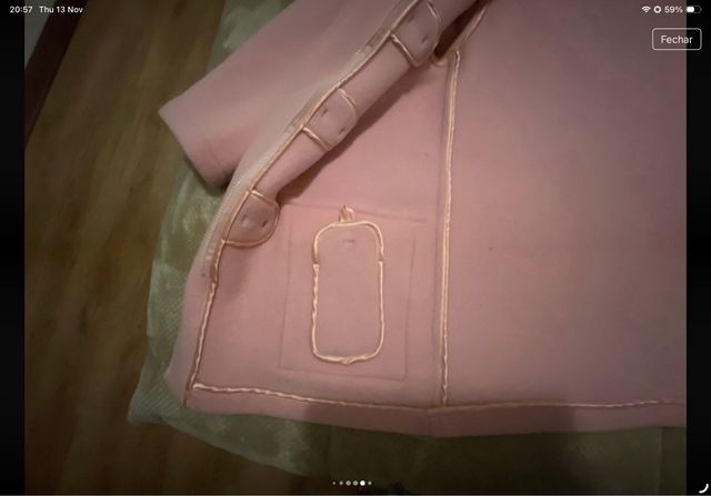 Dufflecoat Rosa 70% Lã