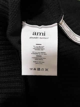 Jersey  Ami Paris Negro Corazón Rojo