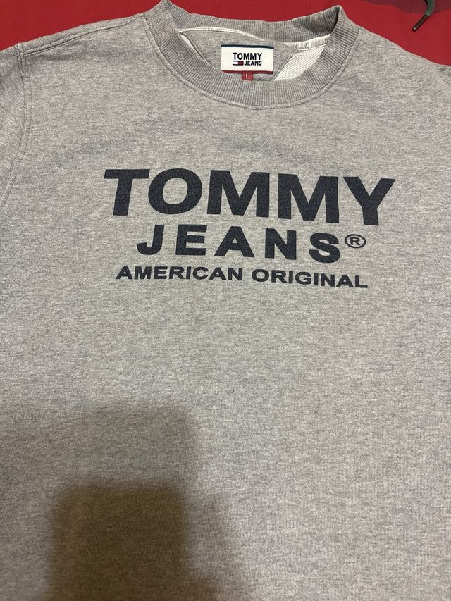 Sudadera Tommy Jeans Gris Talla L