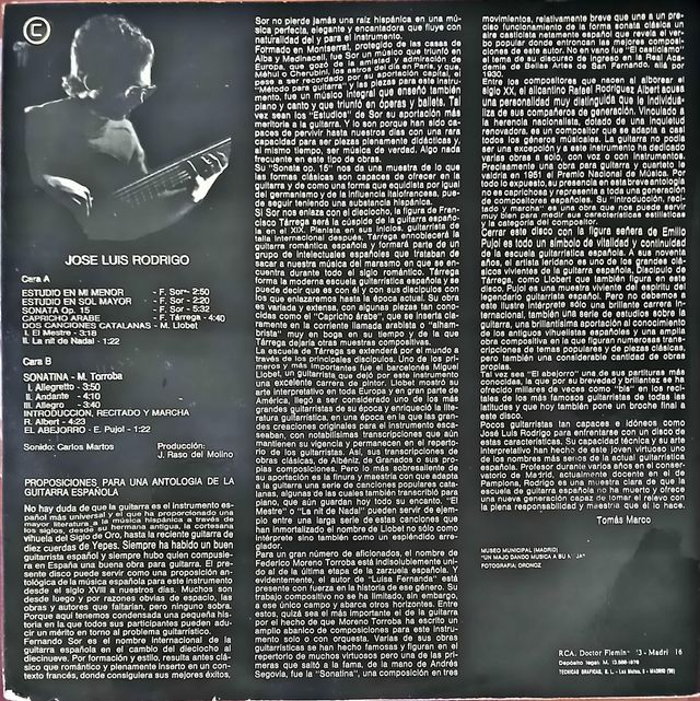 LP Recital de Guitarra Española - Jose Luis Rodrig
