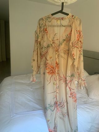 Vestido largo floral romántico