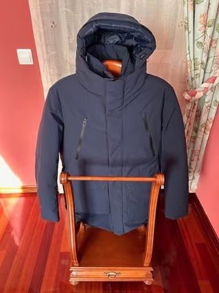 Parka Benetton acolchada tipo plumón azul