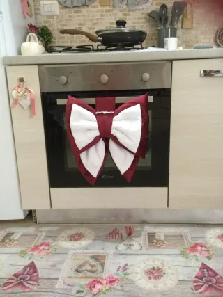 Copriforno Fiocco Rosso e Bianco