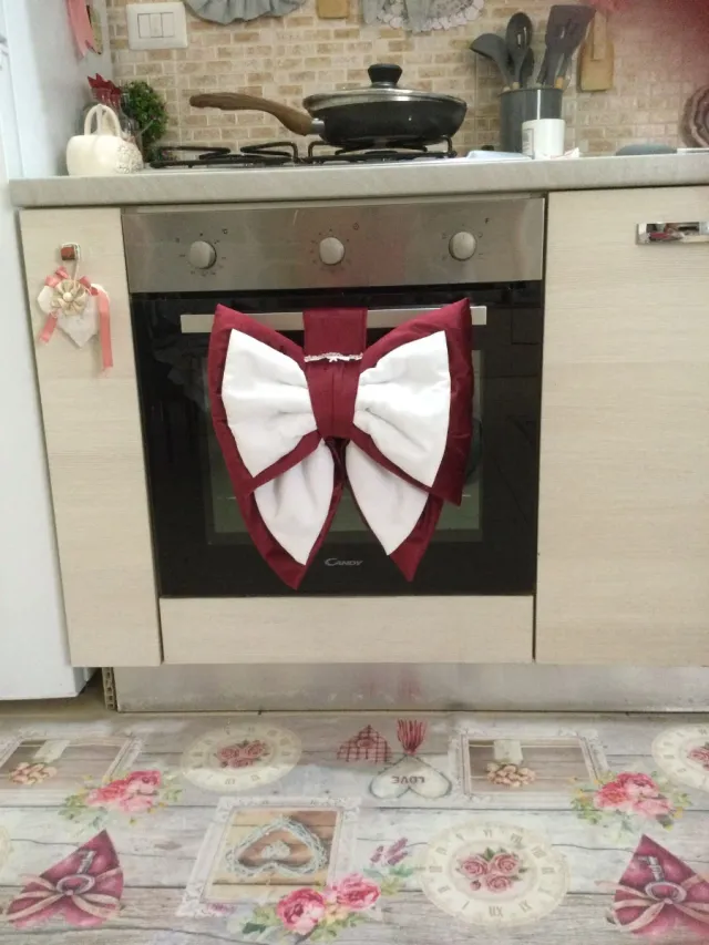 Copriforno Fiocco Rosso e Bianco