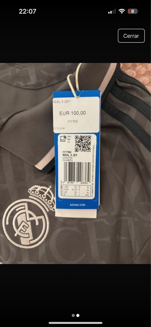 Camiseta Real Madrid Adidas Original