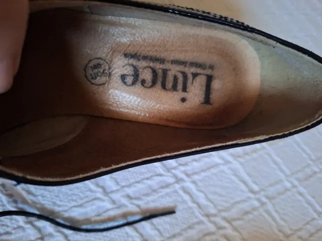 Zapatos Lince Oxford charol y ante azul