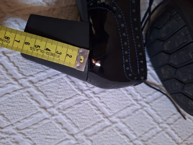 Zapatos Lince Oxford charol y ante azul