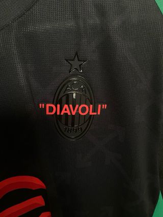 Camiseta AC Milan x Off White Negra