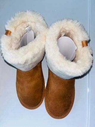 Stivali donna beige/marrone con fibbia