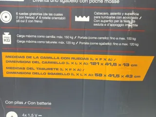 PARKSIDE Camilla y Taburete Taller 2 en 1