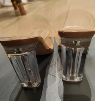 Sandalias Zara Tiras Transparentes Tacón