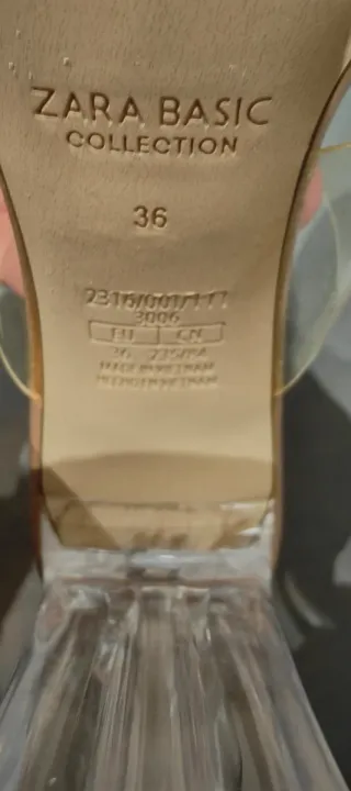 Sandalias Zara Tiras Transparentes Tacón