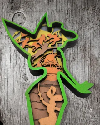 Campanilla Madera Artesanal Decoración