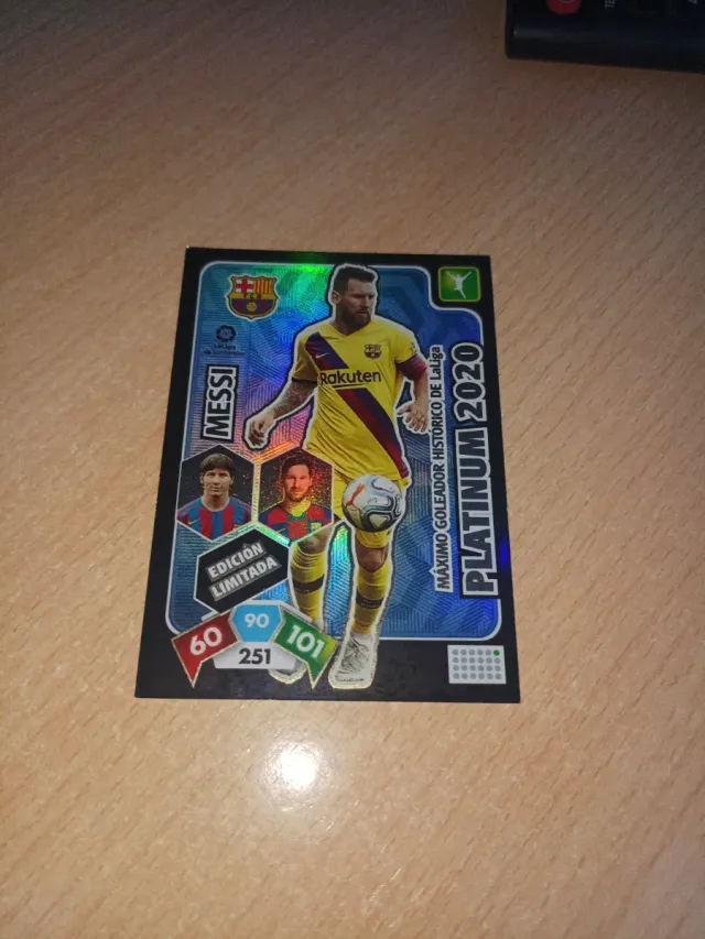 Carta Messi Edición Limitada platinum 2020