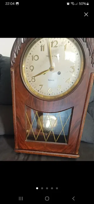 Reloj de Pared Antiguo Valenciano Madera