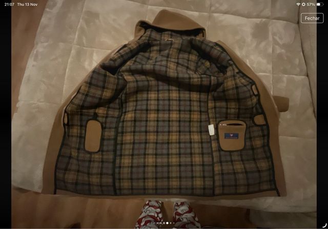 Dufflecoat Castanho Lã