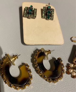 Lote pendientes vintage carey