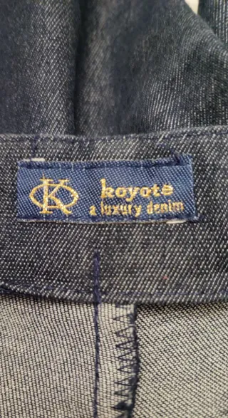 Pantalón de campana azul mujer