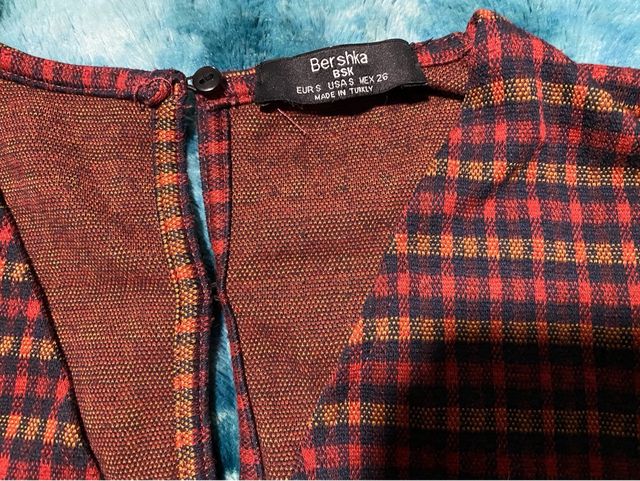 Mono corto cuadros granate