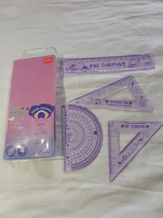 Set squadrette Legami rosa/viola.