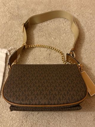 Riñonera Michael Kors Marrón y Dorada