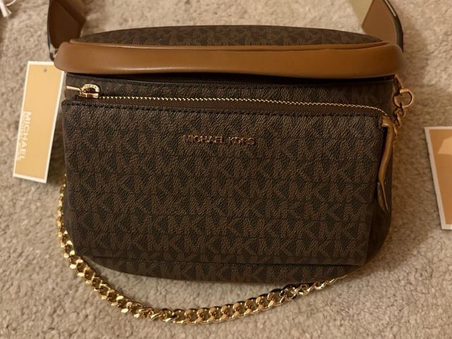 Riñonera Michael Kors Marrón y Dorada