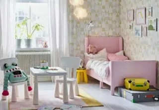 Cama para niña extensible rosa  80x200cm