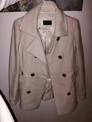 Abrigo Massimo Dutti Blanco