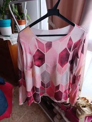 Jersey estampado geométrico multicolor