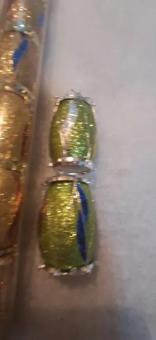 Adornos de Tambor Navideño Dorado