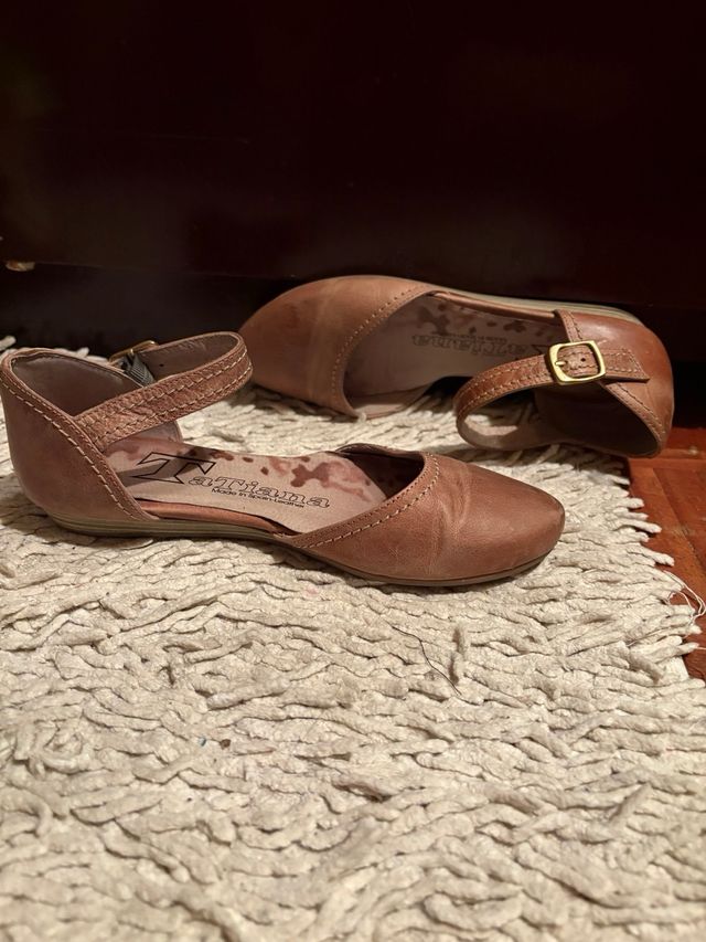 Zapatos marrones claros para primavera/otoño piel