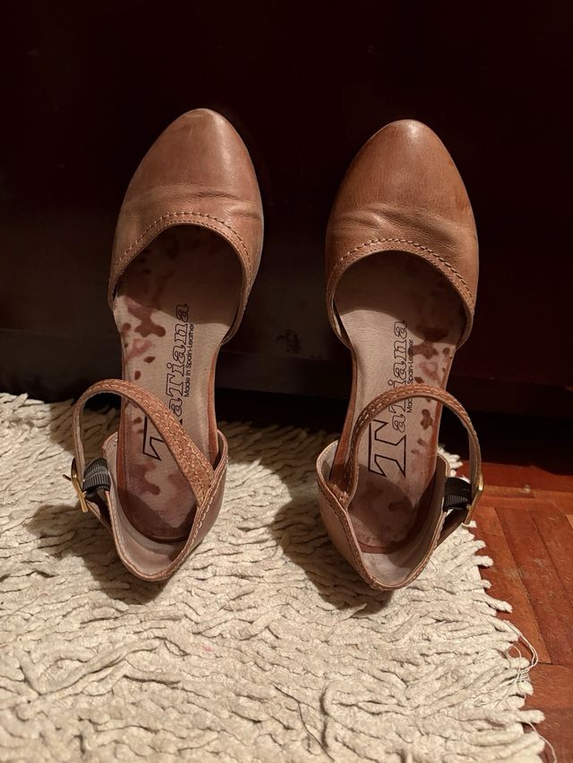 Zapatos marrones claros para primavera/otoño piel