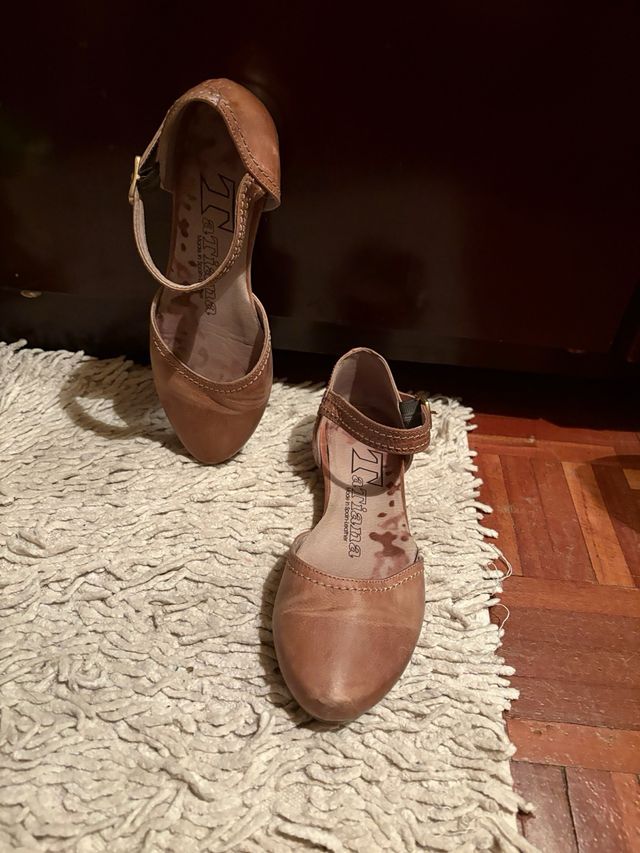 Zapatos marrones claros para primavera/otoño piel