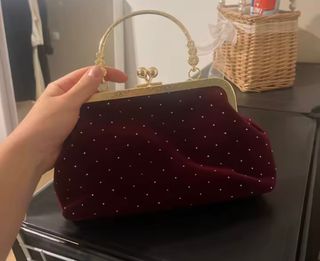 Bolso de fiesta terciopelo con pedrería