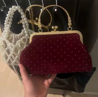 Bolso de fiesta terciopelo con pedrería