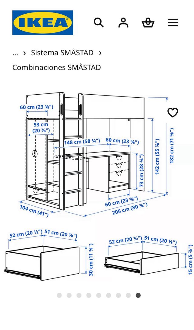 Letto a castello con scrivania Ikea
