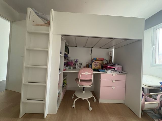 Letto a castello con scrivania Ikea