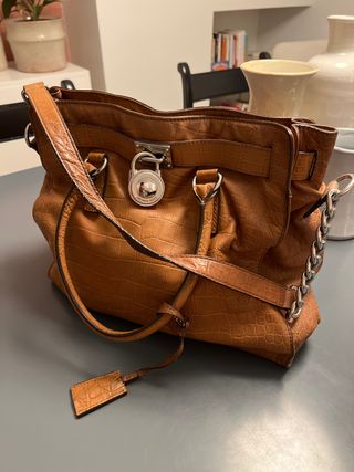 Bolso Michael Kors Piel Marrón Cocodrilo