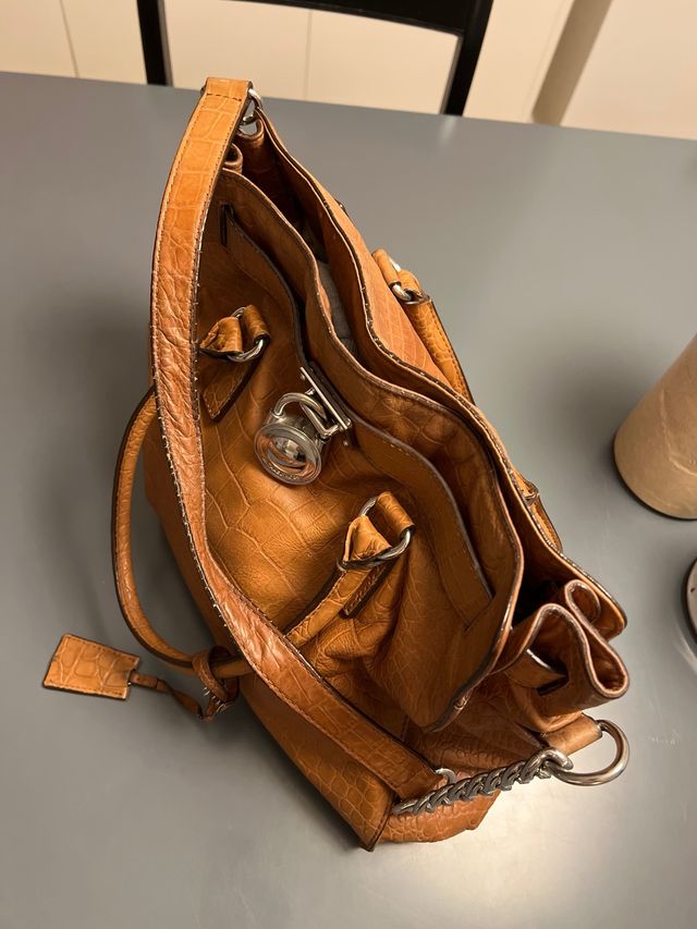 Bolso Michael Kors Piel Marrón Cocodrilo