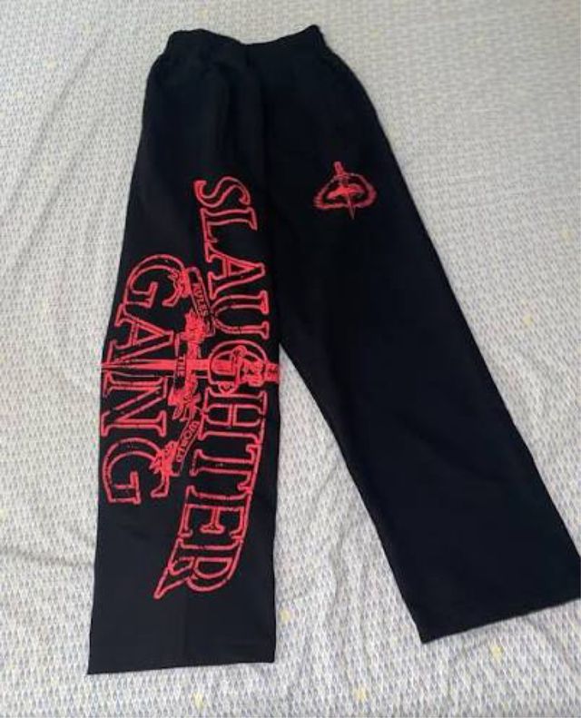 Pantalones Corteiz x Slaughter Gang Negros