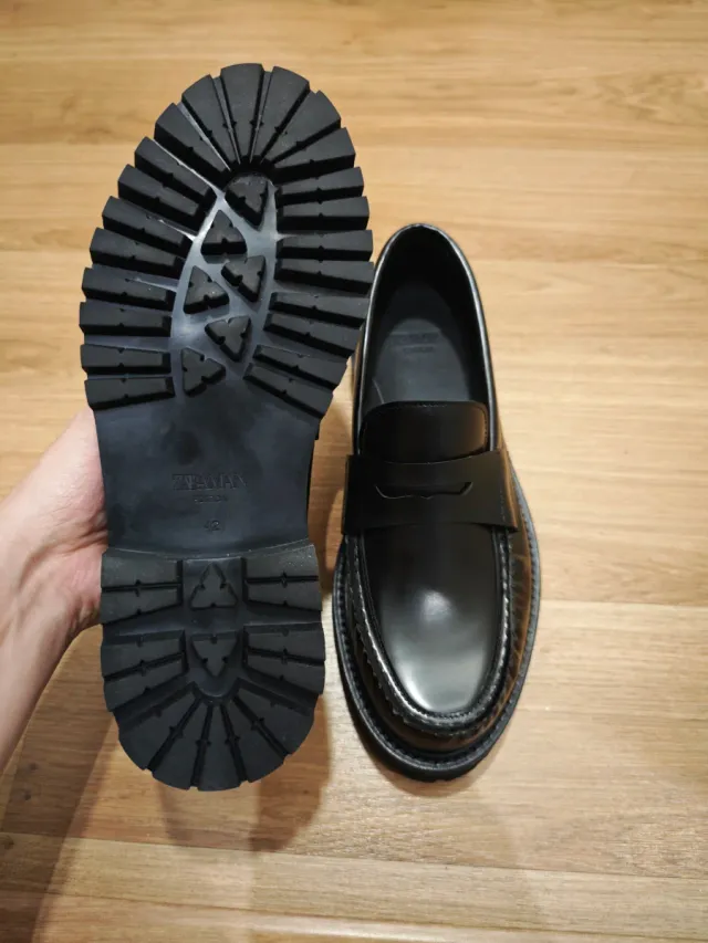 ZARA - Mocasín Volumen Piel - Nuevo