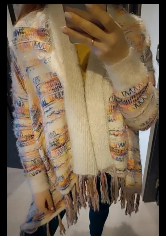 Poncho Mujer Talla Única Multicolor