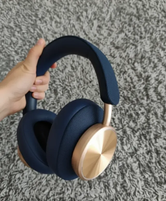 Auriculares Inalámbricos Diadema Azul y Dorado