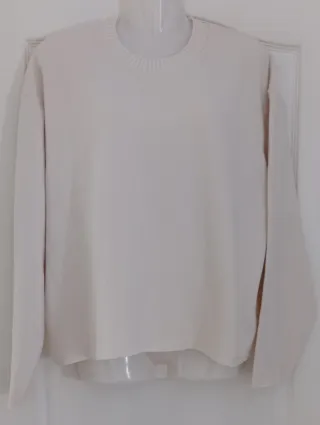 Jersey de punto beige zara T. M