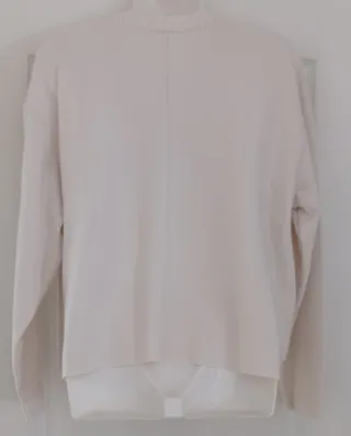 Jersey de punto beige zara T. M