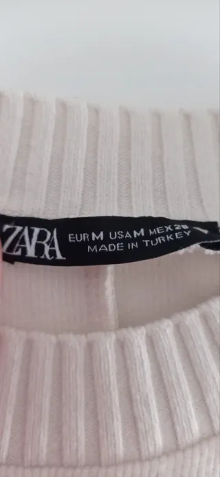 Jersey de punto beige zara T. M